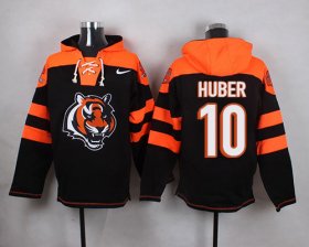 Wholesale Cheap Nike Bengals #10 Kevin Huber Black Player Pullover NFL Hoodie