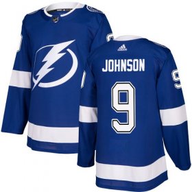 Wholesale Cheap Adidas Lightning #9 Tyler Johnson Blue Home Authentic Stitched NHL Jersey