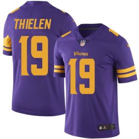 Wholesale Cheap Nike Vikings #19 Adam Thielen Purple Men\'s Stitched NFL Limited Rush Jersey