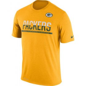 Wholesale Cheap Men\'s Green Bay Packers Nike Practice Legend Performance T-Shirt Yellow