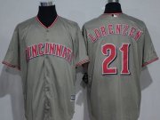 Wholesale Cheap Reds #21 Michael Lorenzen Grey New Cool Base Stitched MLB Jersey