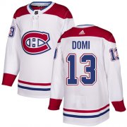 Wholesale Cheap Adidas Canadiens #13 Max Domi White Authentic Stitched Youth NHL Jersey