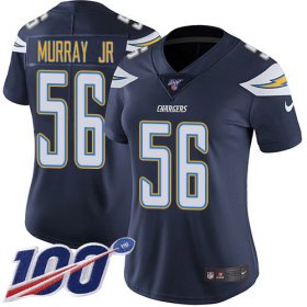 Wholesale Cheap Nike Chargers #56 Kenneth Murray Jr Navy Blue Team Color Women\'s Stitched NFL 100th Season Vapor Untouchable Limited Jersey