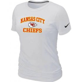 Wholesale Cheap Women\'s Nike Kansas City Chiefs Heart & Soul NFL T-Shirt White