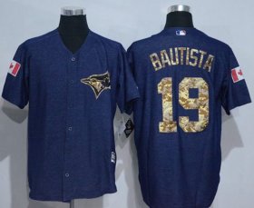 Wholesale Cheap Blue Jays #19 Jose Bautista Denim Blue Salute to Service Stitched MLB Jersey