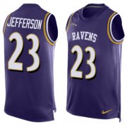 Wholesale Cheap Nike Ravens #23 Tony Jefferson Purple Team Color Men's Stitched NFL Limited Tank Top Jersey
