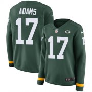 Wholesale Cheap Nike Packers #17 Davante Adams Green Team Color Women's Stitched NFL Limited Therma Long Sleeve Jersey