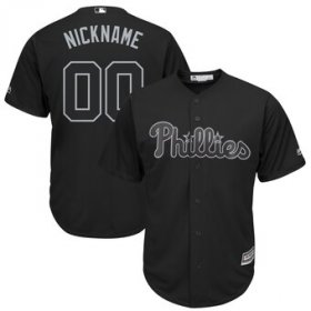 Wholesale Cheap Philadelphia Phillies Majestic 2019 Players\' Weekend Cool Base Roster Custom Jersey Black