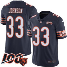 Wholesale Cheap Nike Bears #33 Jaylon Johnson Navy Blue Team Color Men\'s Stitched NFL 100th Season Vapor Untouchable Limited Jersey