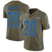 Wholesale Cheap Nike Lions #20 Barry Sanders Olive Men's Stitched NFL Limited 2017 Salute to Service Jersey