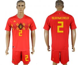 Wholesale Cheap Belgium #2 Alderweireld Red Soccer Country Jersey