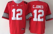 Wholesale Cheap Ohio State Buckeyes #12 Cardale Jones 2015 Playoff Rose Bowl Special Event Diamond Quest Red Jersey