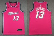 Wholesale Cheap Men's Miami Heat #13 Bam Adebayo Pink Nike Swingman 2019 playoffs Earned Edition Stitched Jersey