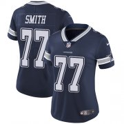 Wholesale Cheap Nike Cowboys #77 Tyron Smith Navy Blue Team Color Women's Stitched NFL Vapor Untouchable Limited Jersey