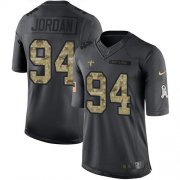 Wholesale Cheap Nike Saints #94 Cameron Jordan Black Men's Stitched NFL Limited 2016 Salute To Service Jersey