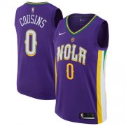 Wholesale Cheap Nike New Orleans Pelicans #0 DeMarcus Cousins Purple NBA Swingman City Edition Jersey