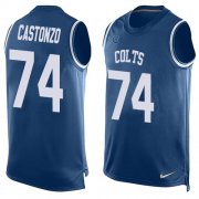 Wholesale Cheap Nike Colts #74 Anthony Castonzo Royal Blue Team Color Men's Stitched NFL Limited Tank Top Jersey
