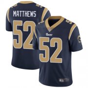 Wholesale Cheap Nike Rams #52 Clay Matthews Navy Blue Team Color Men's Stitched NFL Vapor Untouchable Limited Jersey