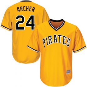 Wholesale Cheap Pirates #24 Chris Archer Gold Cool Base Stitched Youth MLB Jersey