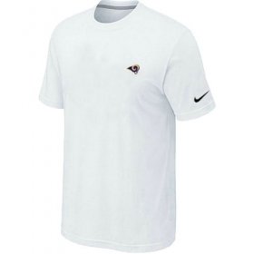 Wholesale Cheap Nike Los Angeles Rams Chest Embroidered Logo T-Shirt White