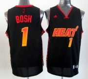 Wholesale Cheap Miami Heat #1 Chris Bosh 2012 Vibe Black Fashion Jersey