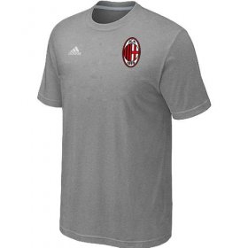 Wholesale Cheap Adidas AC Milan Soccer T-Shirt Light Grey