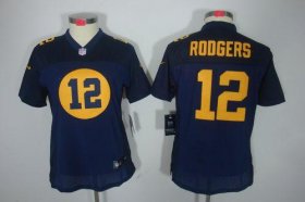 Wholesale Cheap Nike Packers #12 Aaron Rodgers Navy Blue Alternate Women\'s Stitched NFL Limited Jersey