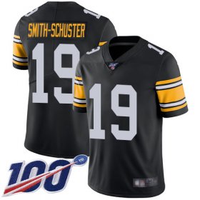 Wholesale Cheap Nike Steelers #19 JuJu Smith-Schuster Black Alternate Men\'s Stitched NFL 100th Season Vapor Limited Jersey