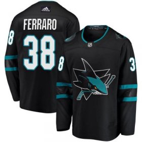 Wholesale Cheap Men\'s San Jose Sharks #38 Mario Ferraro Adidas Breakaway Black Jersey