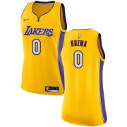 Wholesale Cheap Nike Los Angeles Lakers #0 Kyle Kuzma Gold Women's NBA Swingman Icon Edition Jersey