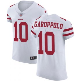 Wholesale Cheap Nike 49ers #10 Jimmy Garoppolo White Men\'s Stitched NFL Vapor Untouchable Elite Jersey