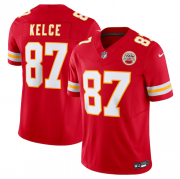 Wholesale Cheap Men's Kansas City Chiefs #87 Travis Kelce Red 2023 F.U.S.E. Vapor Untouchable Limited Stitched Jersey