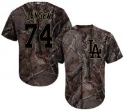 Wholesale Cheap Dodgers #74 Kenley Jansen Camo Realtree Collection Cool Base Stitched MLB Jersey