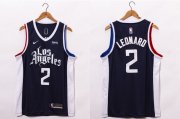 Wholesale Cheap Men's Los Angeles Clippers #2 Kawhi Leonard NEW Black Nike 2021 Swingman City Edition Jersey With NEW The Sponsor Logo