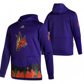 Wholesale Cheap Arizona Coyotes Blank Adidas Reverse Retro Pullover Hoodie Purple