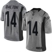 Wholesale Cheap Nike Bengals #14 Andy Dalton Gray Men's Stitched NFL Limited Gridiron Gray Jersey