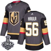 Wholesale Cheap Adidas Golden Knights #56 Erik Haula Grey Home Authentic 2018 Stanley Cup Final Stitched Youth NHL Jersey