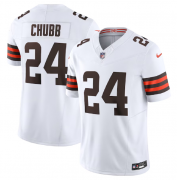 Wholesale Cheap Men's Cleveland Browns #24 Nick Chubb White 2023 F.U.S.E. Vapor Untouchable Limited Football Stitched Jersey