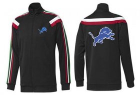 Wholesale Cheap NFL Detroit Lions Team Logo Jacket Black_2