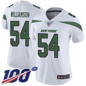Wholesale Cheap Nike Jets #54 Avery Williamson White Women\'s Stitched NFL 100th Season Vapor Limited Jersey