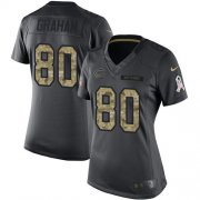 Wholesale Cheap Nike Bears #80 Jimmy Graham Black Women's Stitched NFL Limited 2016 Salute to Service Jersey
