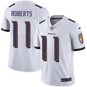 Wholesale Cheap Nike Ravens #11 Seth Roberts White Men\'s Stitched NFL Vapor Untouchable Limited Jersey