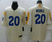Wholesale Cheap Men's Los Angeles Rams #20 Eric Weddle 2021 Cream Vapor Untouchable Limited Stitched Jersey
