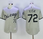 Wholesale Cheap White Sox #72 Carlton Fisk Grey Flexbase Authentic Collection Stitched MLB Jersey
