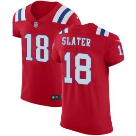 Wholesale Cheap Nike Patriots #18 Matt Slater Red Alternate Men\'s Stitched NFL Vapor Untouchable Elite Jersey