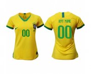 Wholesale Cheap Women's Brazil Personalized Home Soccer Country Jersey