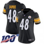 Wholesale Cheap Nike Steelers #48 Bud Dupree Black Team Color Women's Stitched NFL 100th Season Vapor Limited Jersey