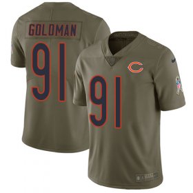 Wholesale Cheap Nike Bears #91 Eddie Goldman Olive Men\'s Stitched NFL Limited 2017 Salute To Service Jersey