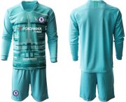 Wholesale Cheap Chelsea Blank Light Blue Goalkeeper Long Sleeves Soccer Club Jersey