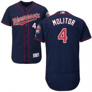 Wholesale Cheap Twins #4 Paul Molitor Navy Blue Flexbase Authentic Collection Stitched MLB Jersey